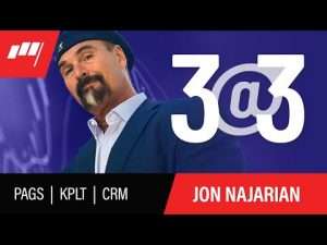 3@3 With Jon Najarian – November 8 – $PAGS $KPLT $CRM