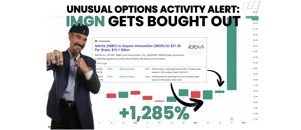 IMGN UOA Predicts ABBV $31/Share Buyout (+1285% Trade)